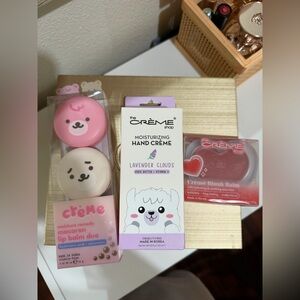 Crème Shop Macaron Lip Balm Duo - Pink & Cream and Hand Creme BUNDLE